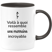 quotedazur - Mug Voilà À Quoi Ressemble Une Marraine Incroyable - Cadeau Pour Marraine - Cadeau Personnalisé Pour Femme - Cadeau Original Anniversaire Ou Noël