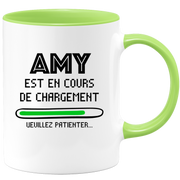 quotedazur - Mug Amy Est En Cours De Chargement Veuillez Patienter - Cadeau Amy Prénom Femme Personnalisé - Cadeau Annniversaire Noël Adolescent Collègue