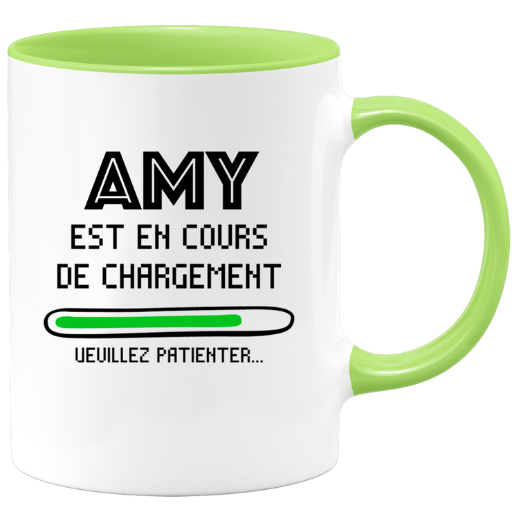 quotedazur - Mug Amy Est En Cours De Chargement Veuillez Patienter - Cadeau Amy Prénom Femme Personnalisé - Cadeau Annniversaire Noël Adolescent Collègue