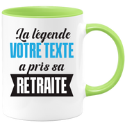 Mug personnalisable La Légende a pris sa retraite