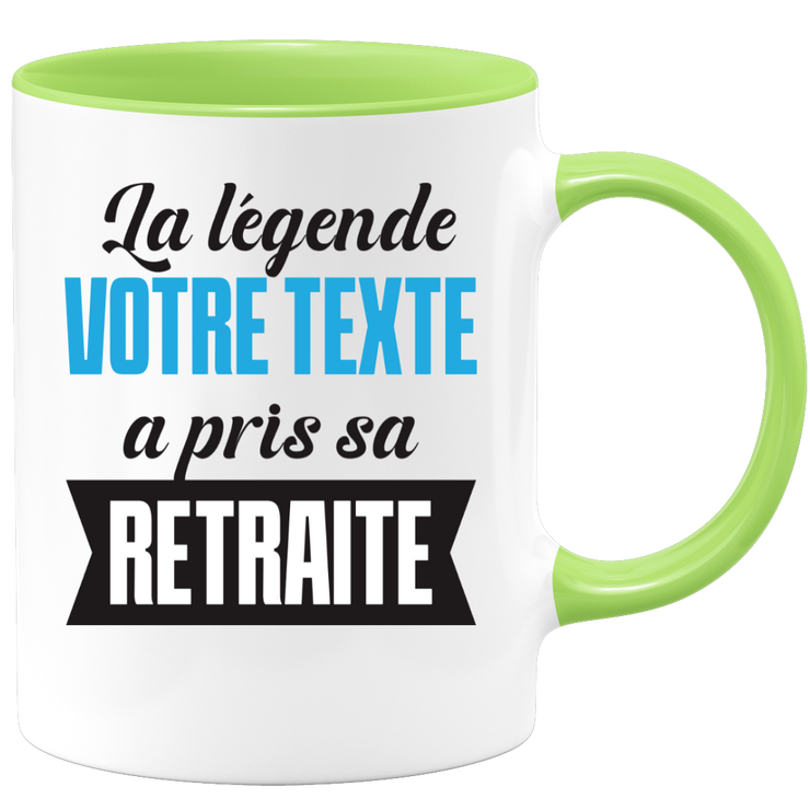Mug personnalisable La Légende a pris sa retraite