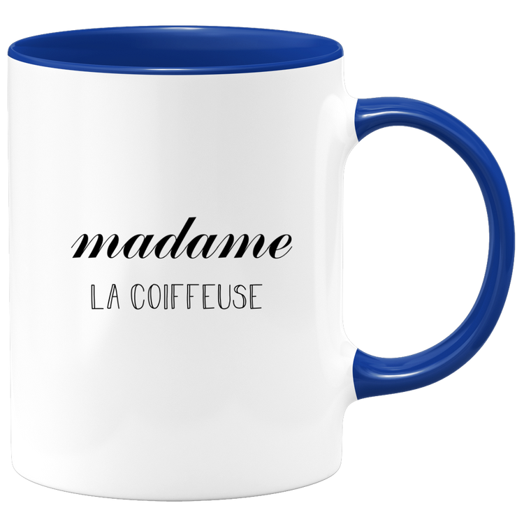 quotedazur - Mug Madame La Coiffeuse - Cadeau Pour Coiffeuse - Cadeau Personnalisé Pour Femme - Cadeau Original Anniversaire Ou Noël