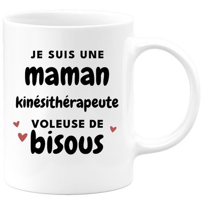 quotedazur - Mug Je Suis Une Maman Kinésithérapeute Voleuse De Bisous - Cadeau Fête Des Mères Original - Idée Cadeau Pour Anniversaire Maman - Cadeau Pour Future Maman Naissance