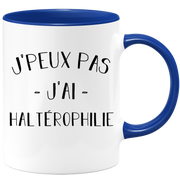 quotedazur - Mug Je Peux Pas J'ai Halterophilie - Cadeau Humour Sport - Idée Cadeau Original - Tasse Halterophilie - Idéal Pour Anniversaire Ou Noël