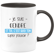 quotedazur - Mug Je Suis Gendre Et Toi C'est Quoi Ton Super Pouvoir - Cadeau Humour Travail - Idée Cadeau Départ Collègue - Tasse Chef Gendre - Idéal Pour Noël Au Bureau