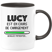 quotedazur - Mug Lucy Est En Cours De Chargement Veuillez Patienter - Cadeau Lucy Prénom Femme Personnalisé - Cadeau Annniversaire Noël Adolescent Collègue