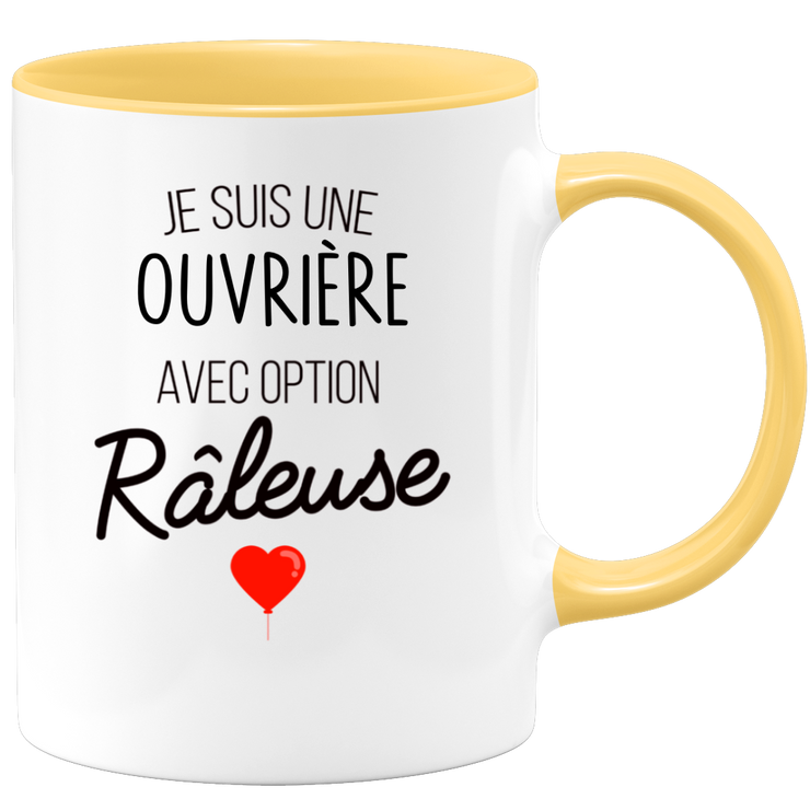quotedazur - Mug Je Suis Une Ouvrière Avec Option Râleuse - Cadeau Idéal Pour Ouvrière - Cadeau Personnalisé Pour Femme - Cadeau Original Pour Anniversaire Ou Noël