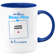 Mug Meilleur Beau-père de l'univers - Mug personnalisé avec photo famille