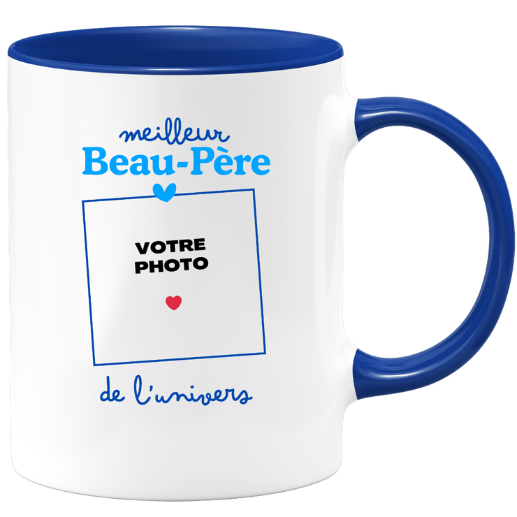 Mug Meilleur Beau-père de l'univers - Mug personnalisé avec photo famille
