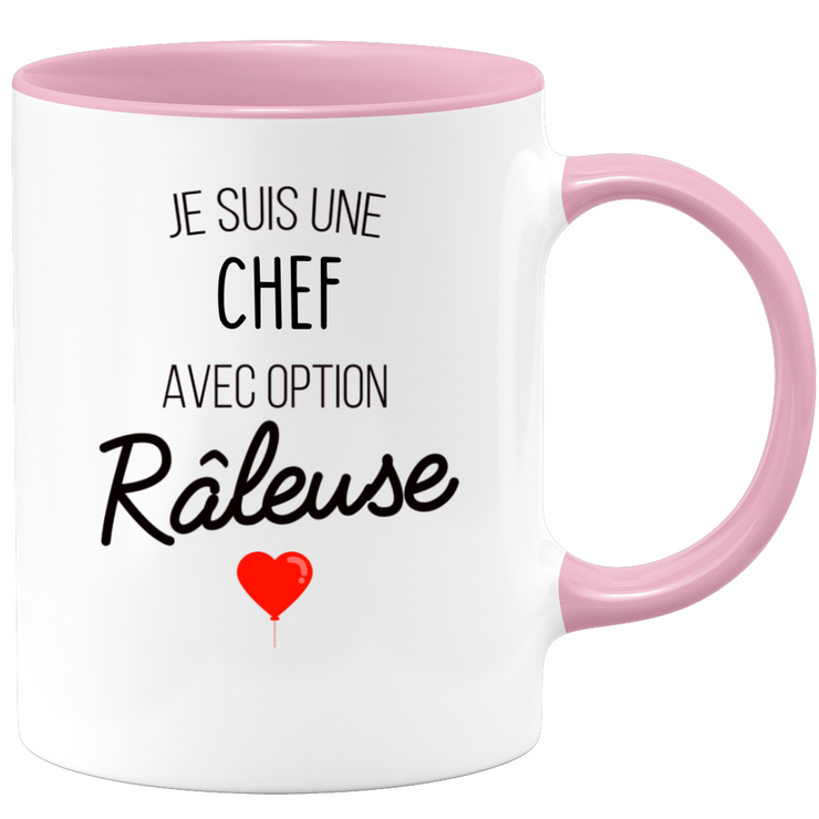 quotedazur - Mug Chef Avec Option Râleuse - Cadeau Humour Cheffe pour Anniversaire Collègue De  Femme Ou Départ en Retraite Ou Cadeau Collègue Noël