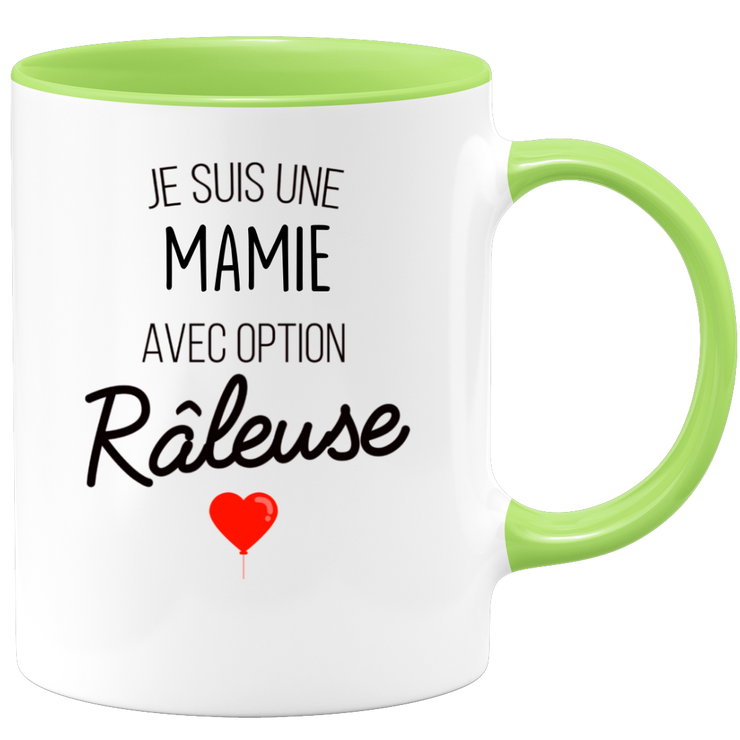quotedazur - Mug Je Suis Une Mamie Avec Option Râleuse - Cadeau Idéal Pour Mamie - Cadeau Personnalisé Pour Femme - Cadeau Original Pour Anniversaire Ou Noël