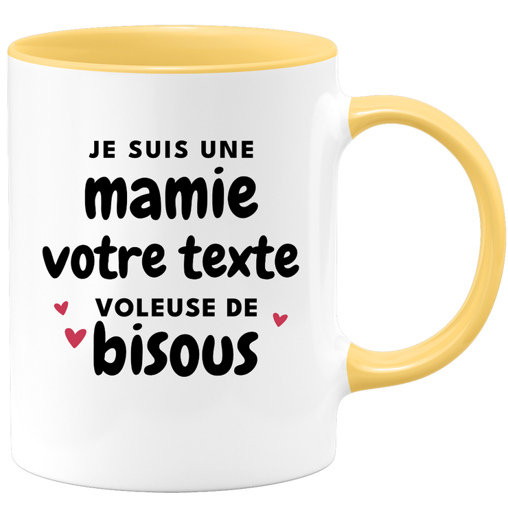 Mug personnalisable Mamie voleuse de bisous - métier passion