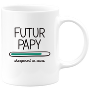 quotedazur - Mug Futur Papy 2025 Chargement En Cours - Cadeau Futur Grand-Père - Surprise Annonce Grossesse Garçon/Fille Naissance Bébé