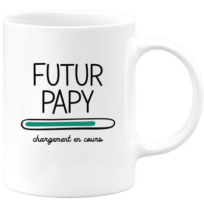 quotedazur - Mug Futur Papy 2025 Chargement En Cours - Cadeau Futur Grand-Père - Surprise Annonce Grossesse Garçon/Fille Naissance Bébé