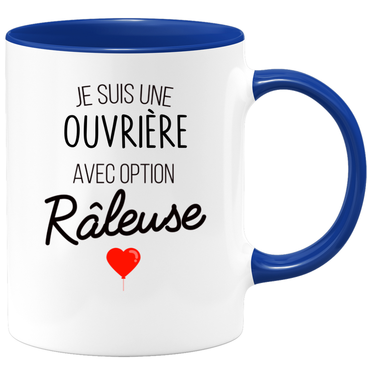 quotedazur - Mug Je Suis Une Ouvrière Avec Option Râleuse - Cadeau Idéal Pour Ouvrière - Cadeau Personnalisé Pour Femme - Cadeau Original Pour Anniversaire Ou Noël