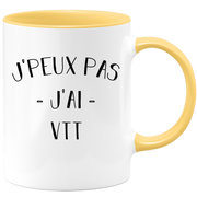 quotedazur - Mug Je Peux Pas J'ai Vtt - Cadeau Humour Sport - Idée Cadeau Original - Tasse Vtt - Idéal Pour Anniversaire Ou Noël
