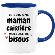 quotedazur - Mug I am a cashier mom who steals kisses - Original Mother's Day Gift - Gift Idea For Mom Birthday - Gift For Future Mom Birth