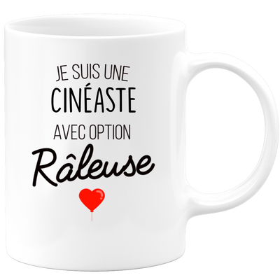 quotedazur - Mug Je Suis Une Cinéaste Avec Option Râleuse - Cadeau Idéal Pour Cinéaste - Cadeau Personnalisé Pour Femme - Cadeau Original Pour Anniversaire Ou Noël