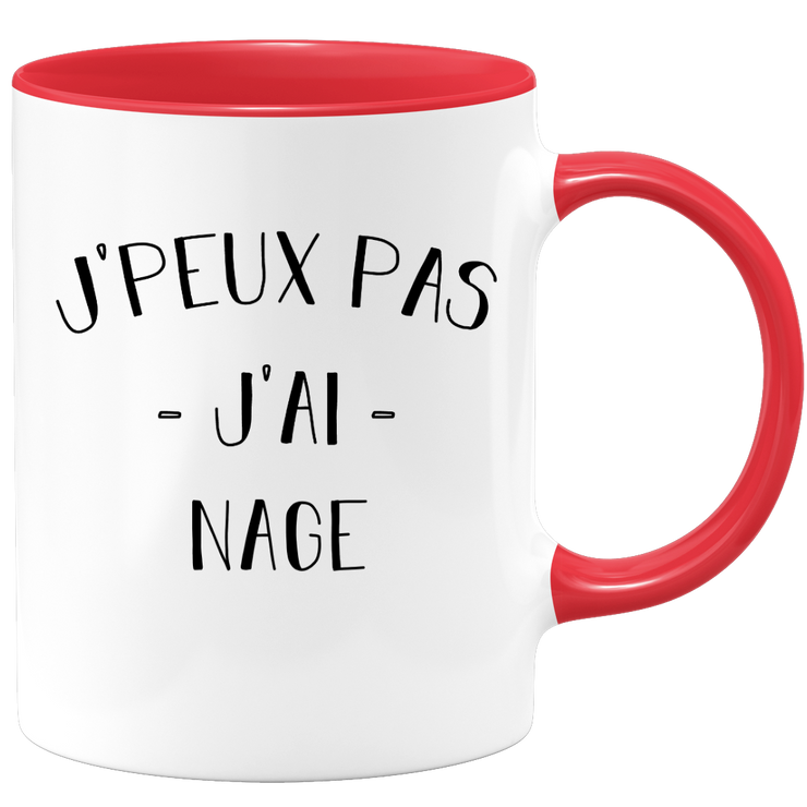 quotedazur - Mug Je Peux Pas J'ai Nage - Cadeau Humour Sport - Idée Cadeau Original - Tasse Nage - Idéal Pour Anniversaire Ou Noël