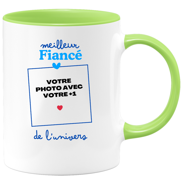 Mug Meilleur Fiancé de l'univers - Mug personnalisé avec photo couple
