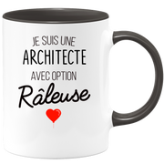 quotedazur - Mug Je Suis Une Architecte Avec Option Râleuse - Cadeau Idéal Pour Architecte - Cadeau Personnalisé Pour Femme - Cadeau Original Pour Anniversaire Ou Noël
