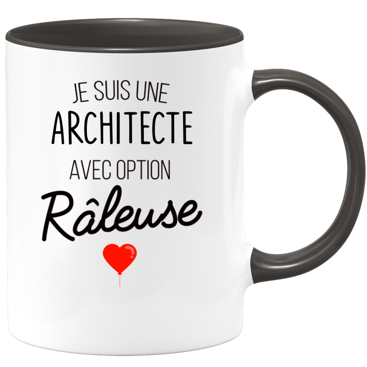 quotedazur - Mug Je Suis Une Architecte Avec Option Râleuse - Cadeau Idéal Pour Architecte - Cadeau Personnalisé Pour Femme - Cadeau Original Pour Anniversaire Ou Noël