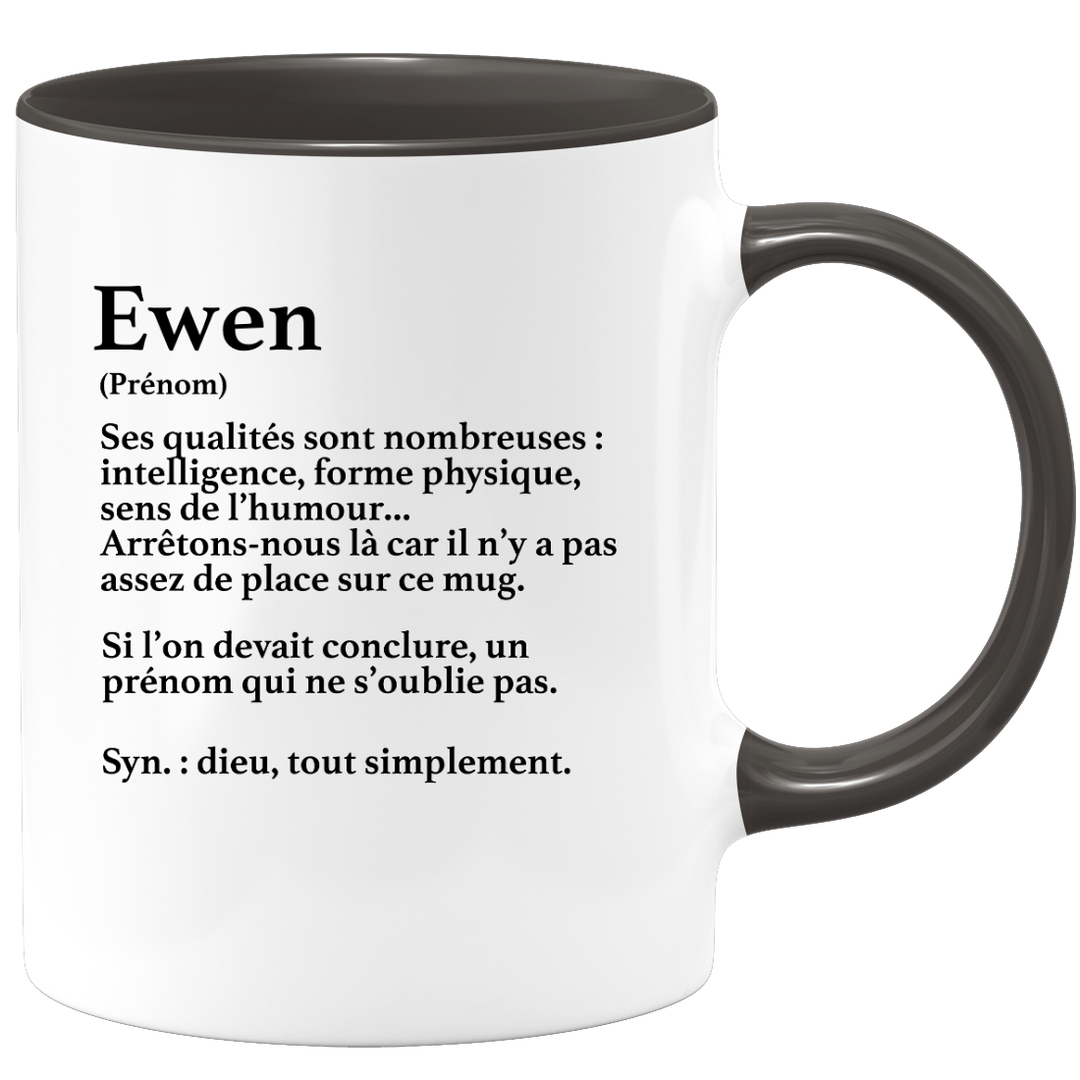 Personalized Mug For Ewen - 'Loading Please Wait' Funny Christmas Gift, Ceramic Red, Dishwasher & Microwave Safe