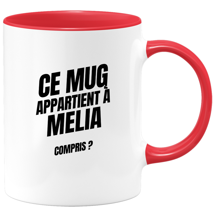Mug Ce mug appartient à Melia, compris ?
