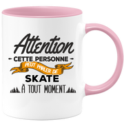 quotedazur - Mug Cette Personne Peut Parler De Skate À Tout Moment - Cadeau Humour Sport - Idée Cadeau Original Skater Skateuse - Tasse Skate - Anniversaire Ou Noël