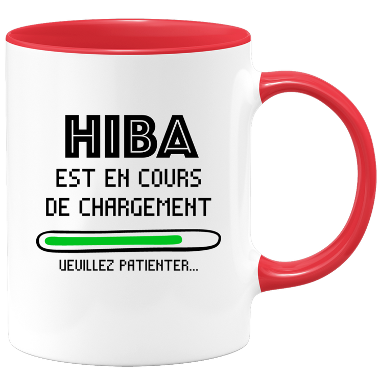 quotedazur - Mug Hiba Est En Cours De Chargement Veuillez Patienter - Cadeau Hiba Prénom Femme Personnalisé - Cadeau Annniversaire Noël Adolescent Collègue