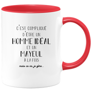 quotedazur - Mug Compliqué D'Être Un Homme Idéal Et Un Mayeul Mais Ça Va Je Gère - Cadeau Humour Prénom - Idée Cadeau Famille Saint Valentin - Tasse Prénom Mayeul