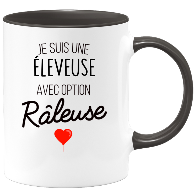 quotedazur - Mug Je Suis Une Élèveuse Avec Option Râleuse - Cadeau Idéal Pour Élèveuse - Cadeau Personnalisé Pour Femme - Cadeau Original Pour Anniversaire Ou Noël