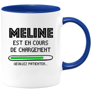 quotedazur - Mug Meline Est En Cours De Chargement Veuillez Patienter - Cadeau Meline Prénom Femme Personnalisé - Cadeau Annniversaire Noël Adolescent Collègue