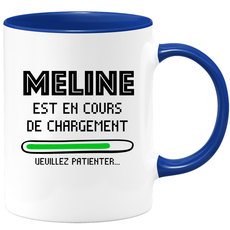 quotedazur - Mug Meline Est En Cours De Chargement Veuillez Patienter - Cadeau Meline Prénom Femme Personnalisé - Cadeau Annniversaire Noël Adolescent Collègue