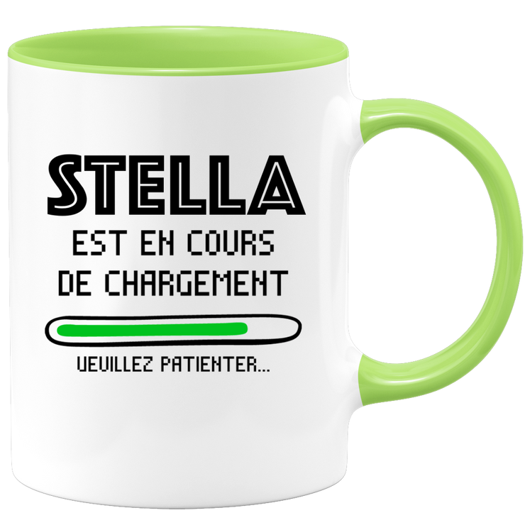 quotedazur - Mug Stella Est En Cours De Chargement Veuillez Patienter - Cadeau Stella Prénom Femme Personnalisé - Cadeau Annniversaire Noël Adolescent Collègue