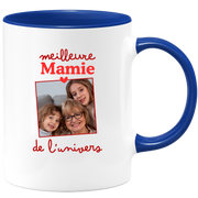 Mug Meilleure mamie de l'univers - Mug personnalisé avec photo famille
