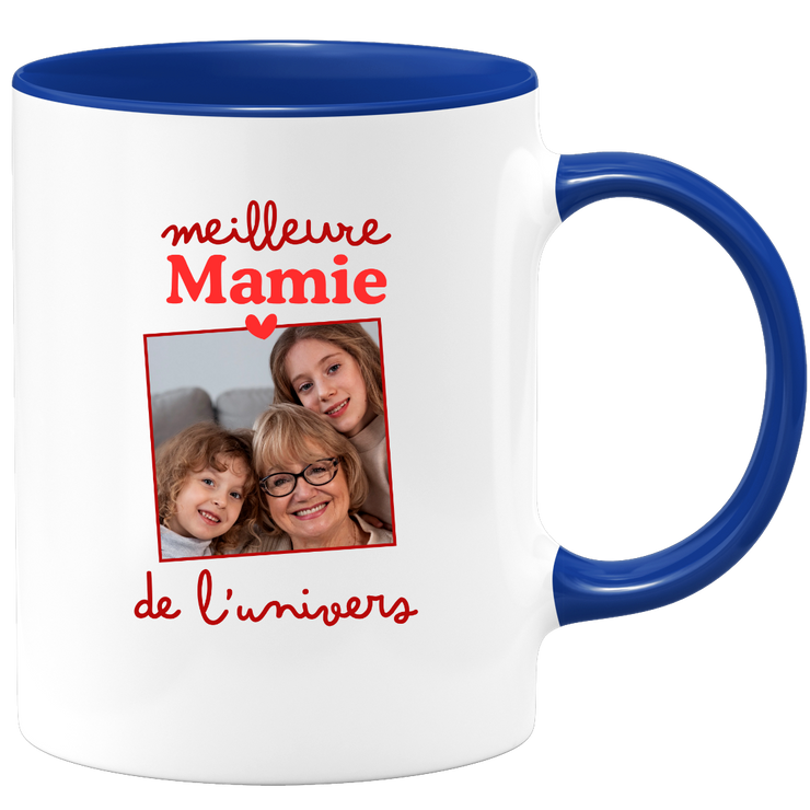 Mug Meilleure mamie de l'univers - Mug personnalisé avec photo famille
