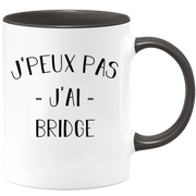 quotedazur - Mug Je Peux Pas J'ai Bridge - Cadeau Humour Sport - Idée Cadeau Original - Tasse Bridge - Idéal Pour Anniversaire Ou Noël