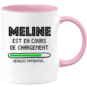 quotedazur - Mug Meline Est En Cours De Chargement Veuillez Patienter - Cadeau Meline Prénom Femme Personnalisé - Cadeau Annniversaire Noël Adolescent Collègue