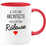quotedazur - Mug Je Suis Une Architecte Avec Option Râleuse - Cadeau Idéal Pour Architecte - Cadeau Personnalisé Pour Femme - Cadeau Original Pour Anniversaire Ou Noël