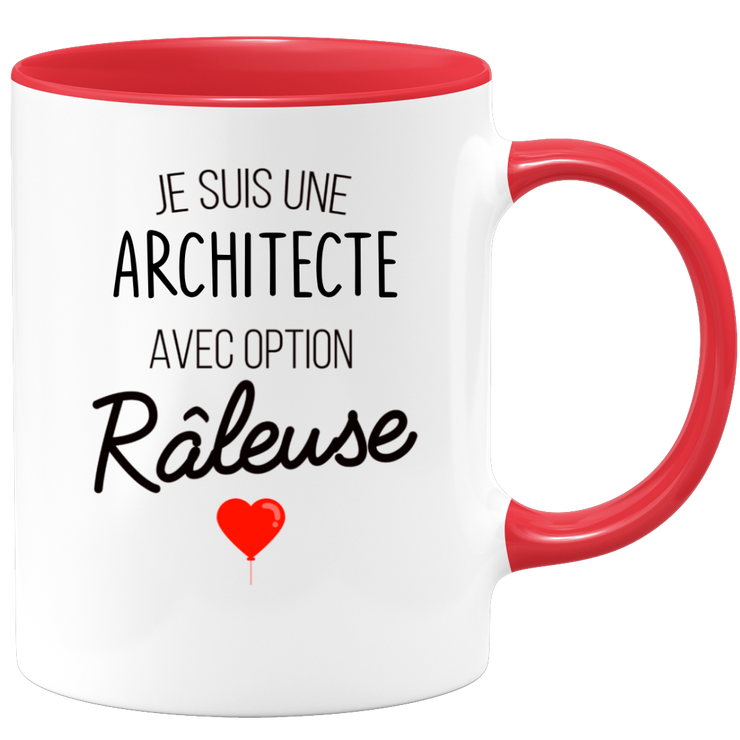 quotedazur - Mug Je Suis Une Architecte Avec Option Râleuse - Cadeau Idéal Pour Architecte - Cadeau Personnalisé Pour Femme - Cadeau Original Pour Anniversaire Ou Noël