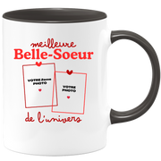 Mug Meilleure Belle-soeur de l'univers - Mug personnalisé avec 2 photos famille