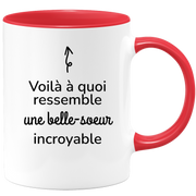quotedazur - Mug Voilà À Quoi Ressemble Une Belle-soeur Incroyable - Cadeau Pour Belle-soeur - Cadeau Personnalisé Pour Femme - Cadeau Original Anniversaire Ou Noël