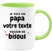 Mug personnalisable Papa voleur de bisous - métier passion