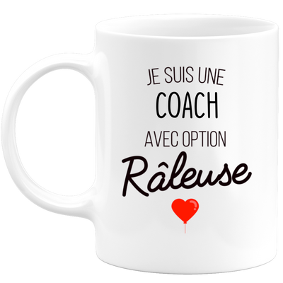 quotedazur - Mug Je Suis Une Coach Avec Option Râleuse - Cadeau Idéal Pour Coach - Cadeau Personnalisé Pour Femme - Cadeau Original Pour Anniversaire Ou Noël