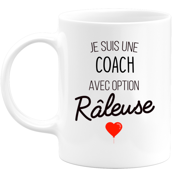 quotedazur - Mug Je Suis Une Coach Avec Option Râleuse - Cadeau Idéal Pour Coach - Cadeau Personnalisé Pour Femme - Cadeau Original Pour Anniversaire Ou Noël