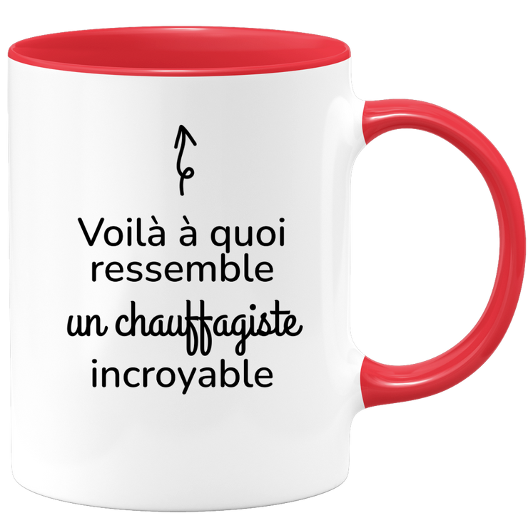 quotedazur - Mug Voilà à Quoi Ressemble Un Chauffagiste Incroyable - Cadeau Chauffagiste - Idée Cadeau Anniversaire - Idée Pour Une Attention Originale Chauffagiste