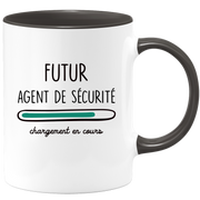 quotedazur - Mug Futur Agent de securite Chargement En Cours - Cadeau Humour Métier Travail  - Idée Cadeau Agent de securite Pot De Départ Chef Mutation - Tasse Cadeau Noël Bureau