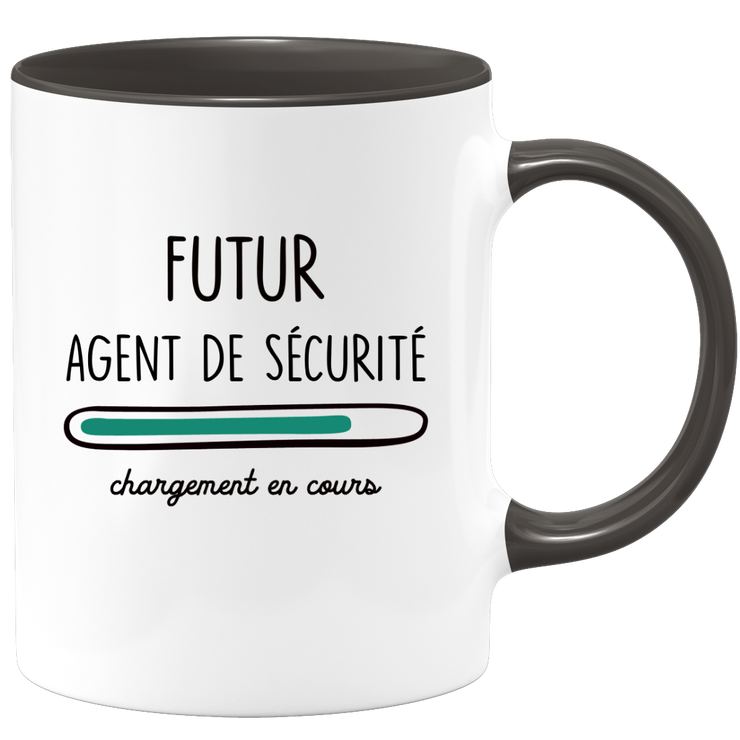 quotedazur - Mug Futur Agent de securite Chargement En Cours - Cadeau Humour Métier Travail  - Idée Cadeau Agent de securite Pot De Départ Chef Mutation - Tasse Cadeau Noël Bureau