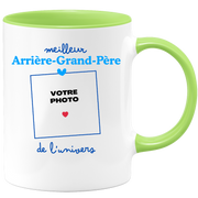 Mug Meilleur Arrière-grand-père de l'univers - Mug personnalisé avec photo famille